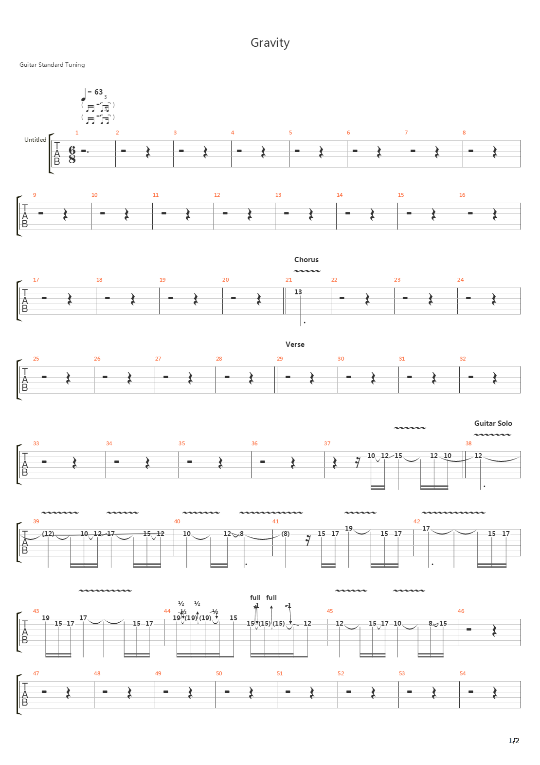 Gravity吉他谱