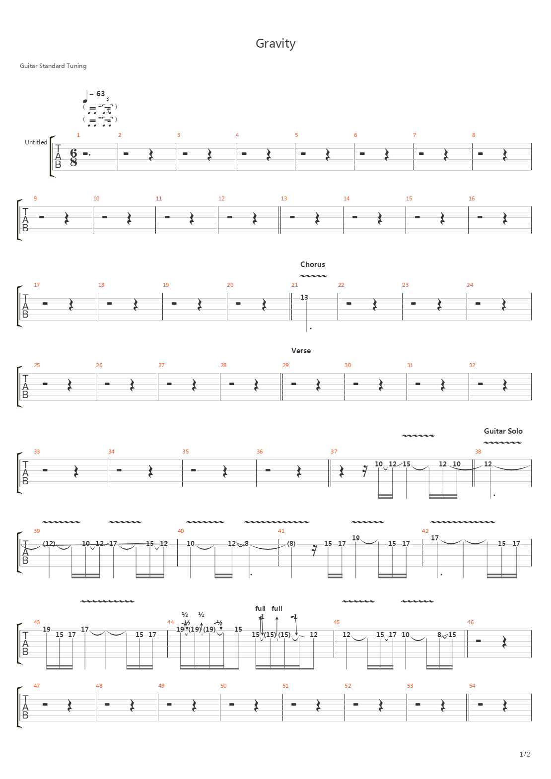 Gravity吉他谱