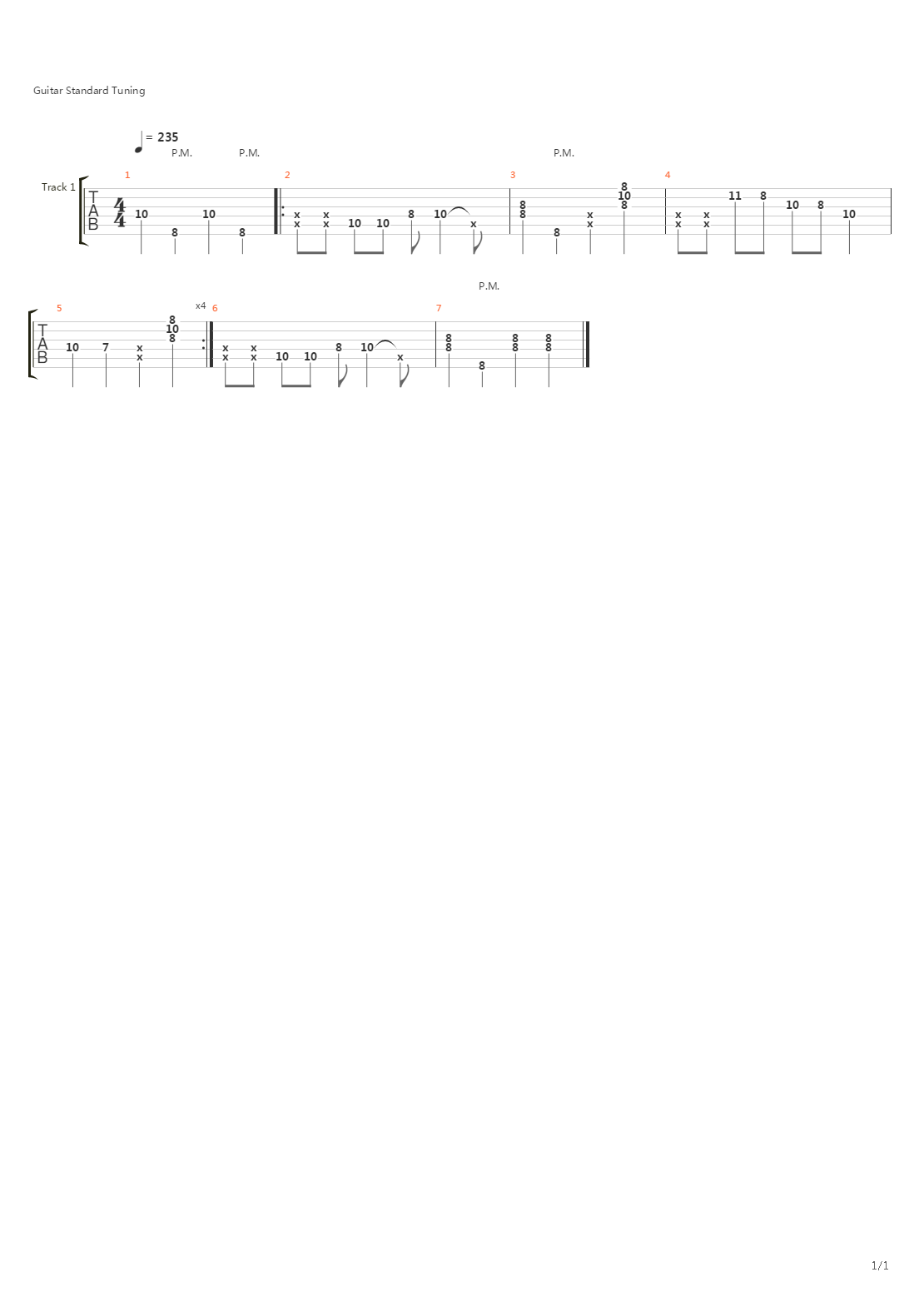 Try吉他谱