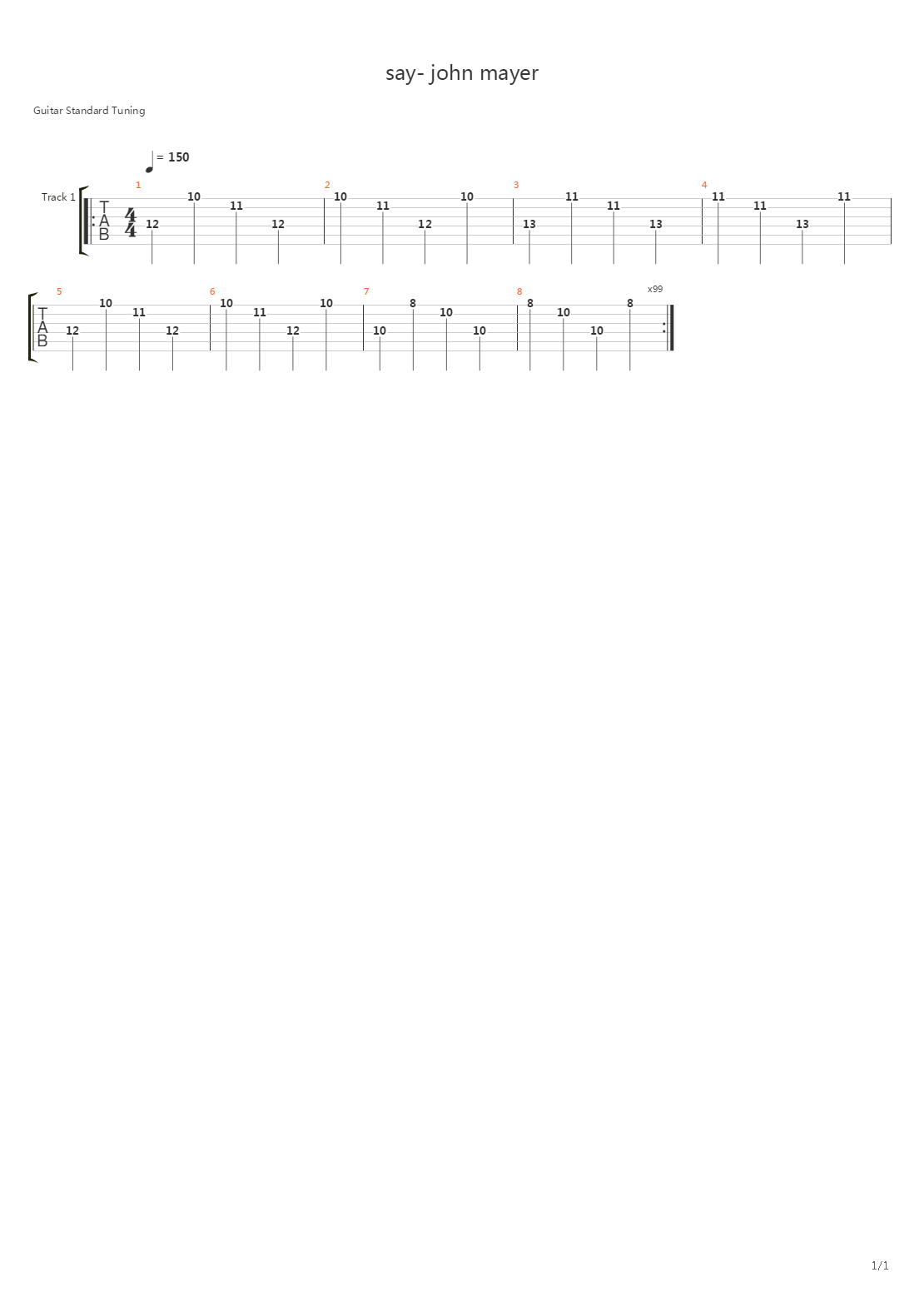 Say吉他谱