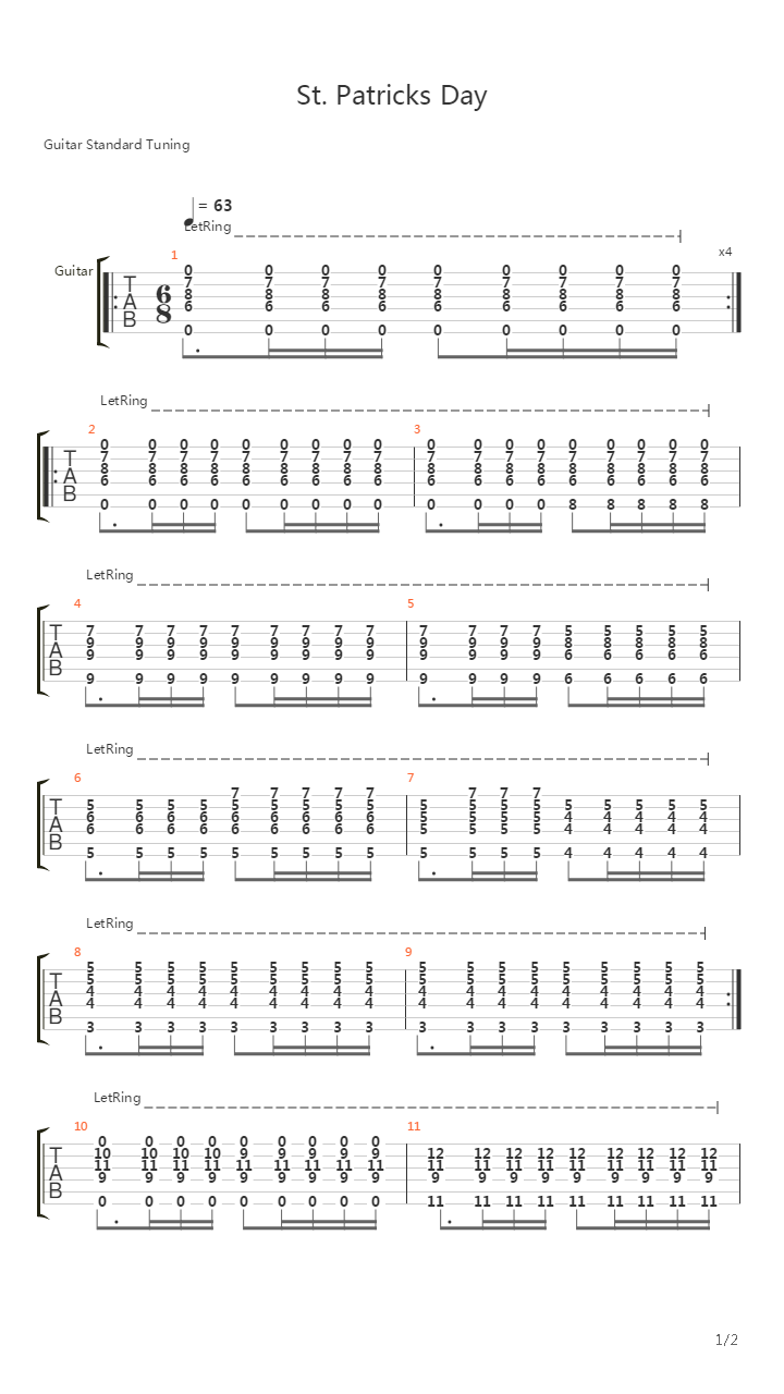 St Patricks Day吉他谱