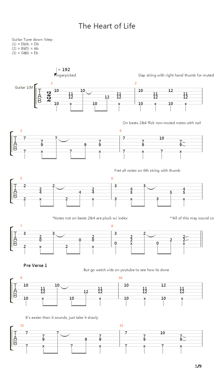 The Heart Of Life吉他谱