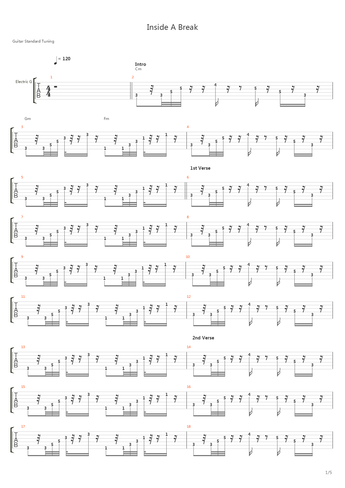 Inside A Break吉他谱