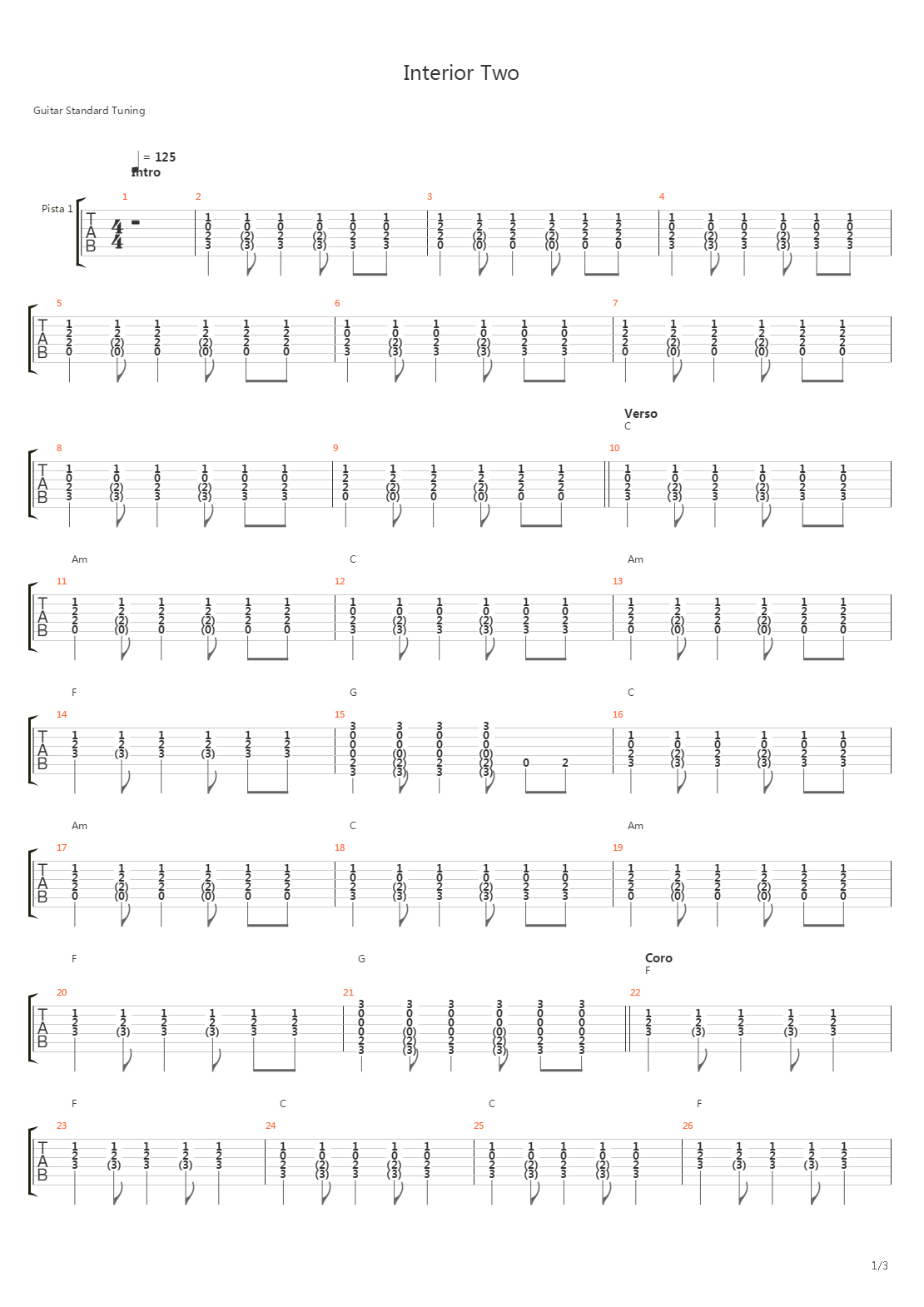Interior Two吉他谱