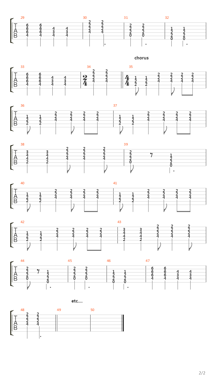 Loss吉他谱