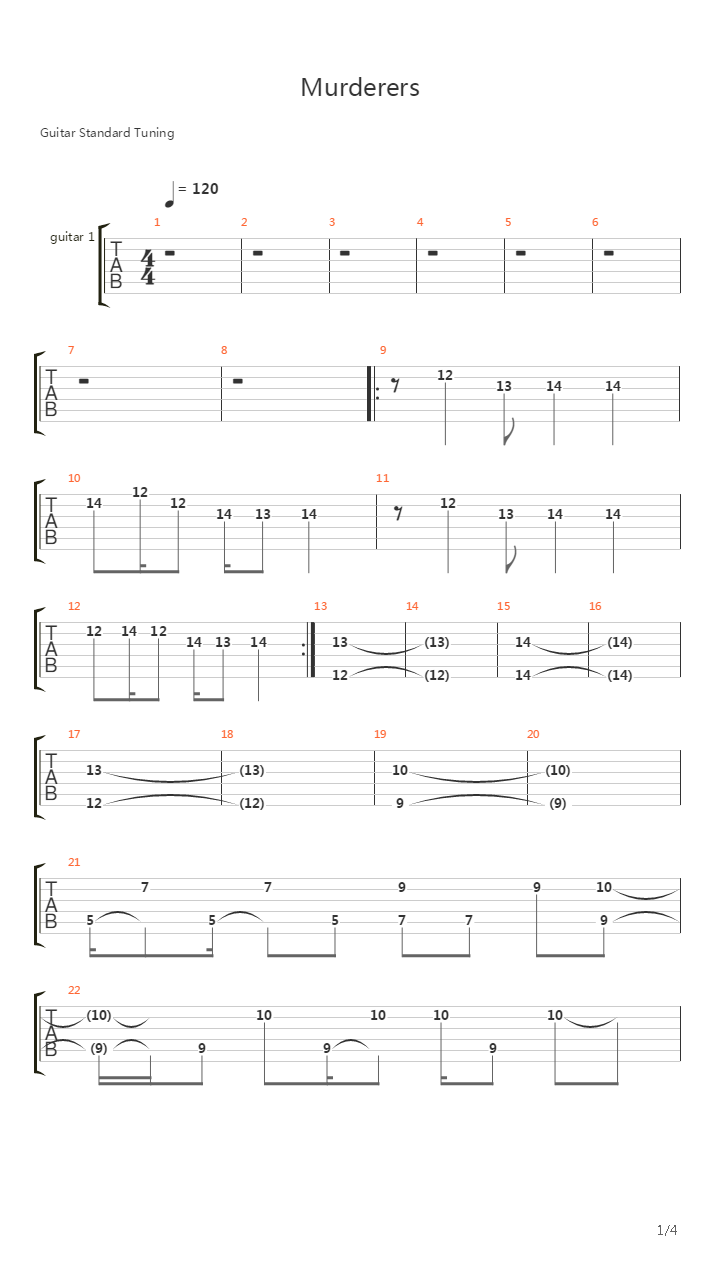 Murderers吉他谱