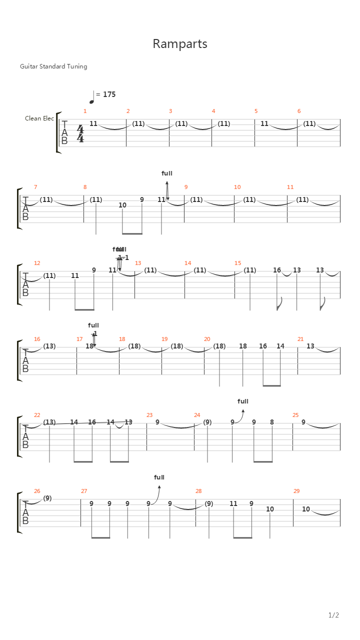 Ramparts吉他谱