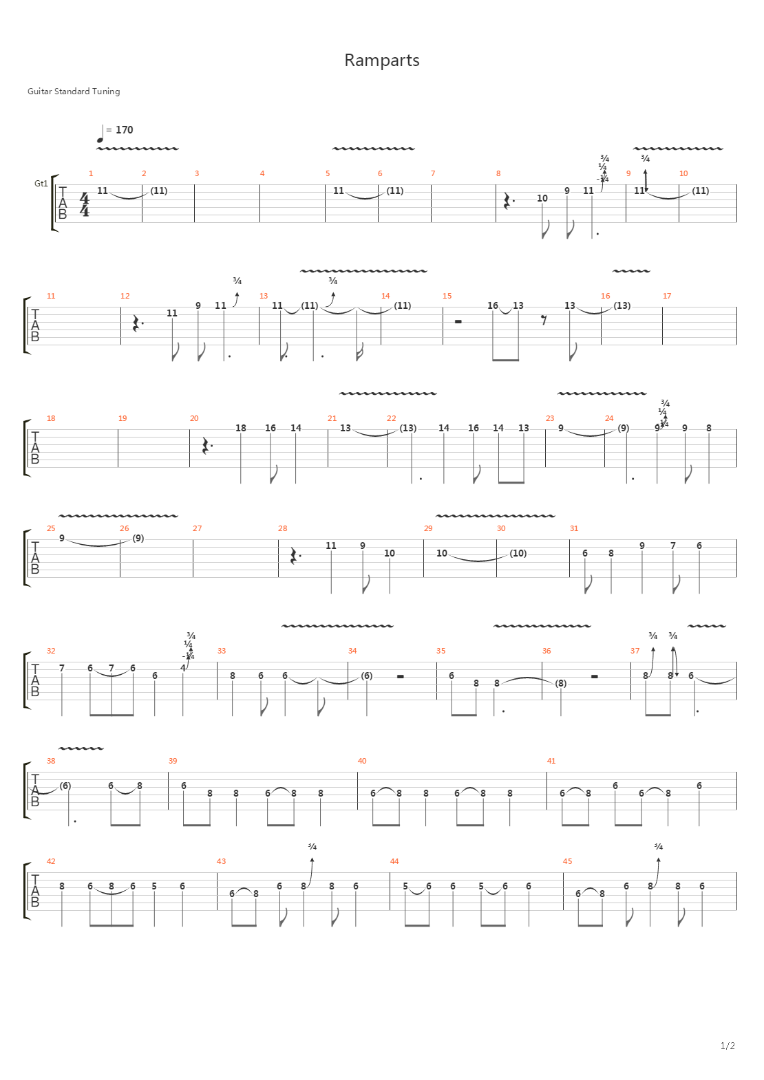 Ramparts吉他谱