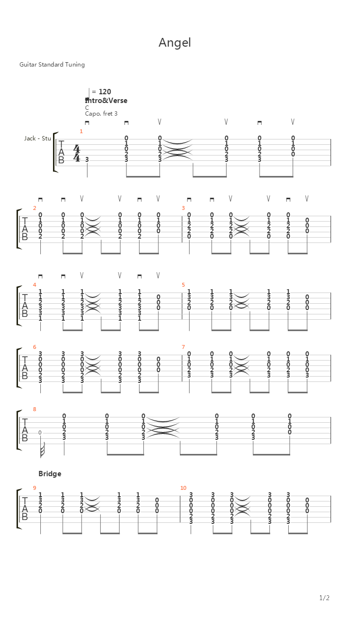 Angel吉他谱