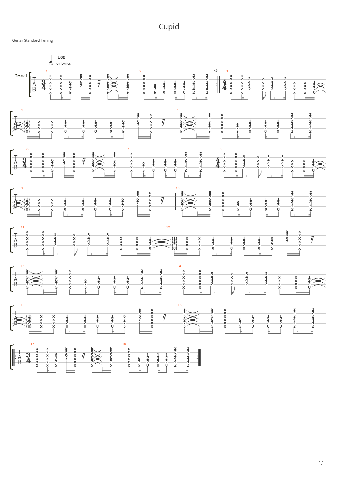 Cupid吉他谱