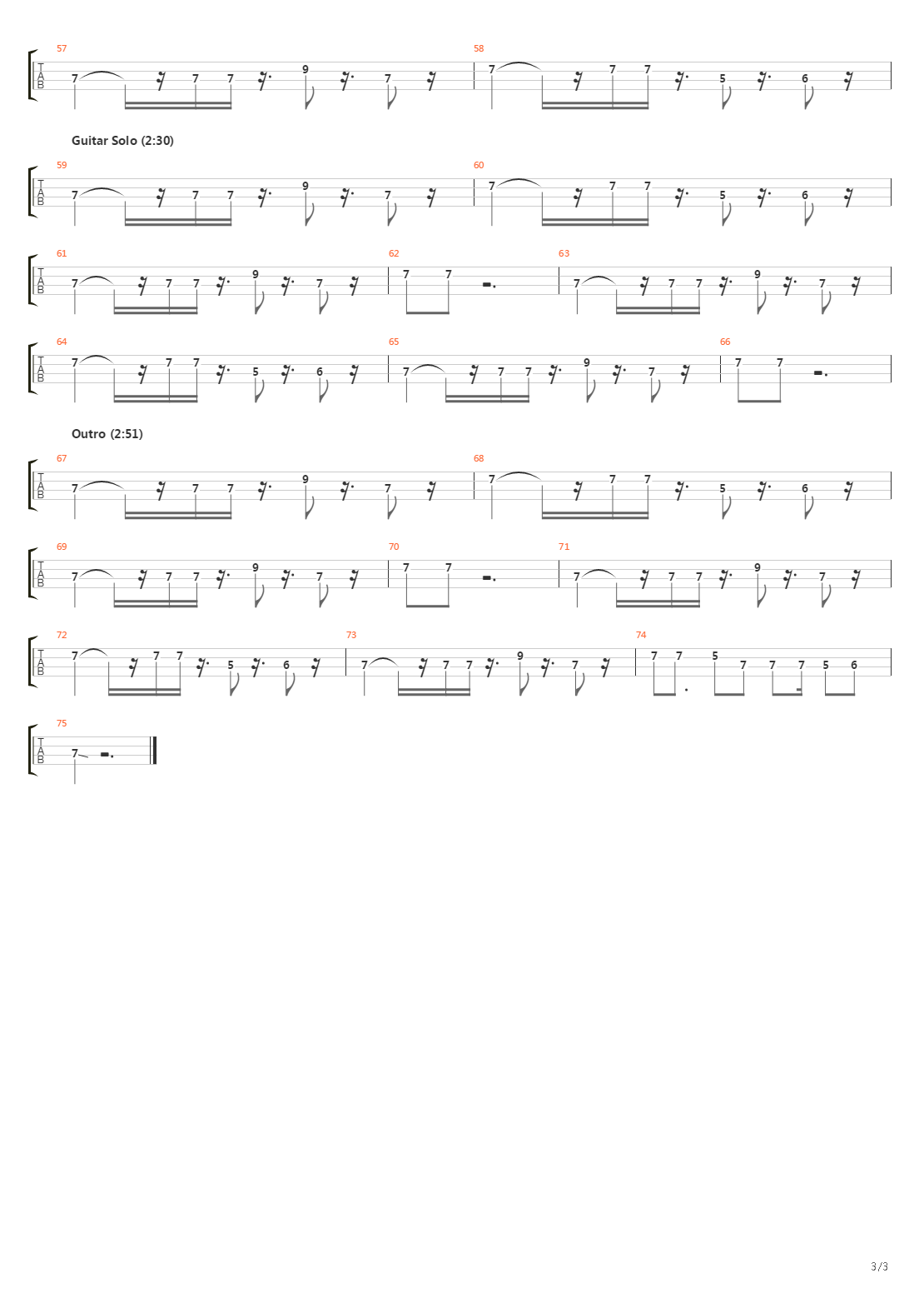 Middle Man吉他谱