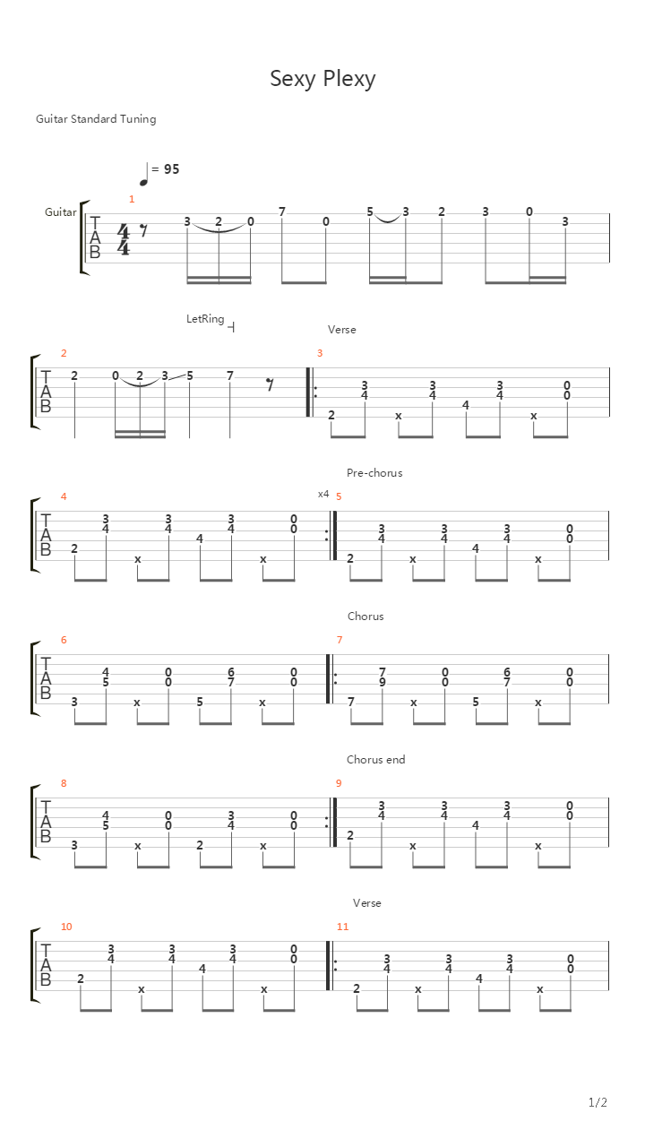 Sexi Plexi吉他谱