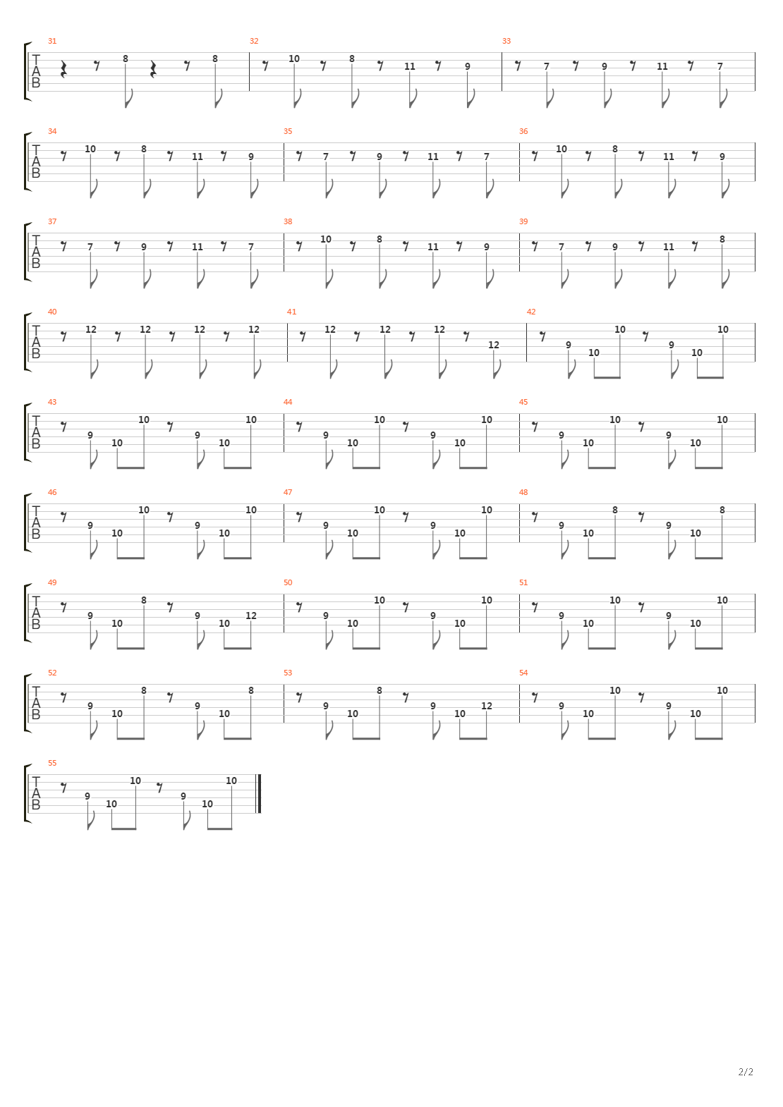 The Cove吉他谱