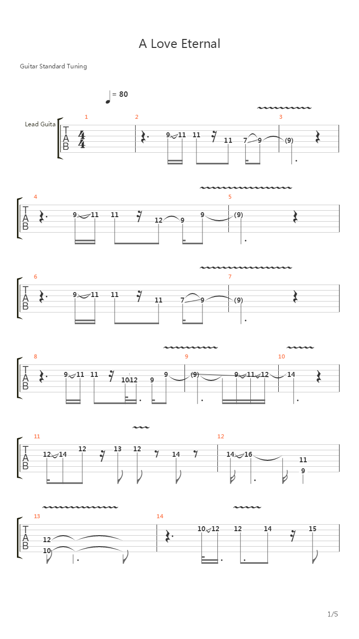 A Love Eternal吉他谱