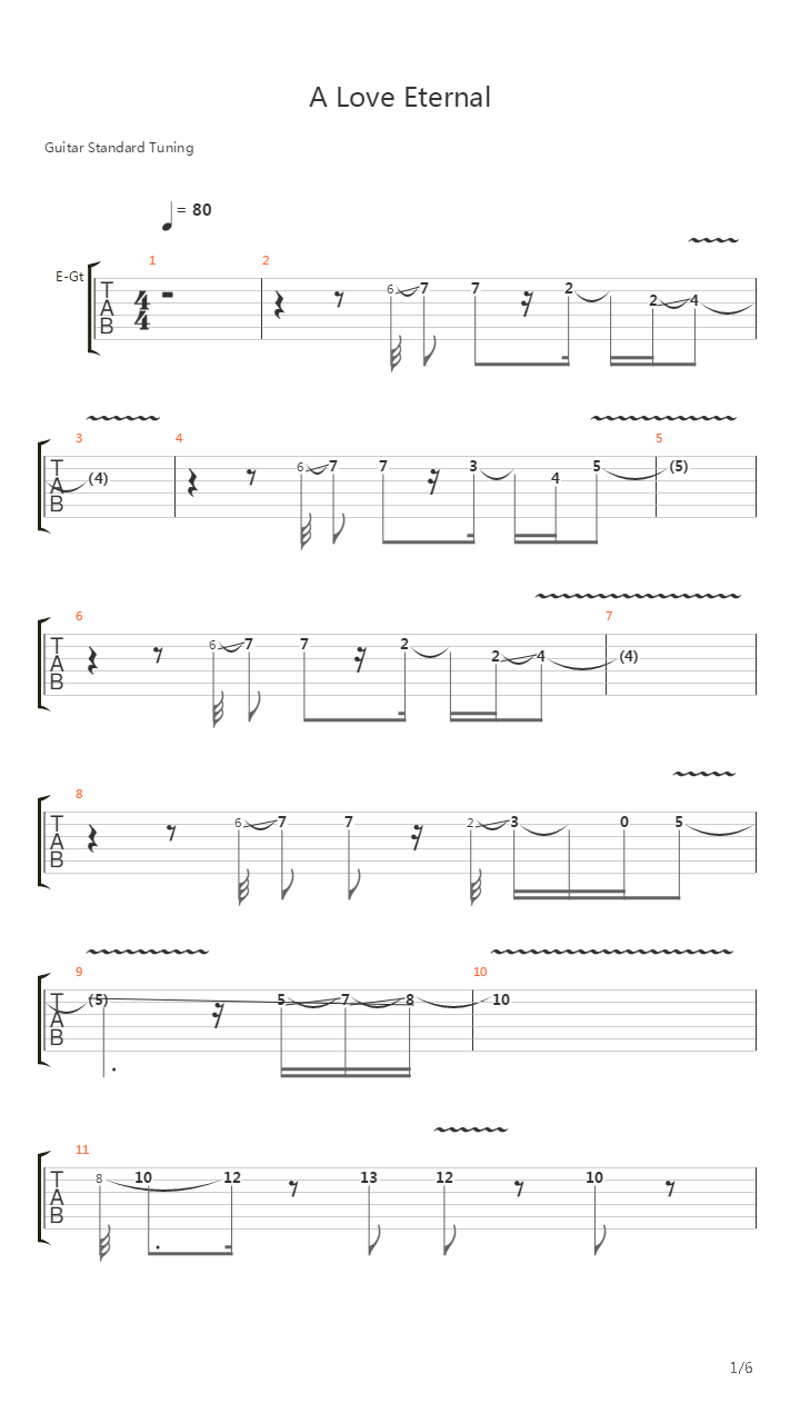 A Love Eternal吉他谱
