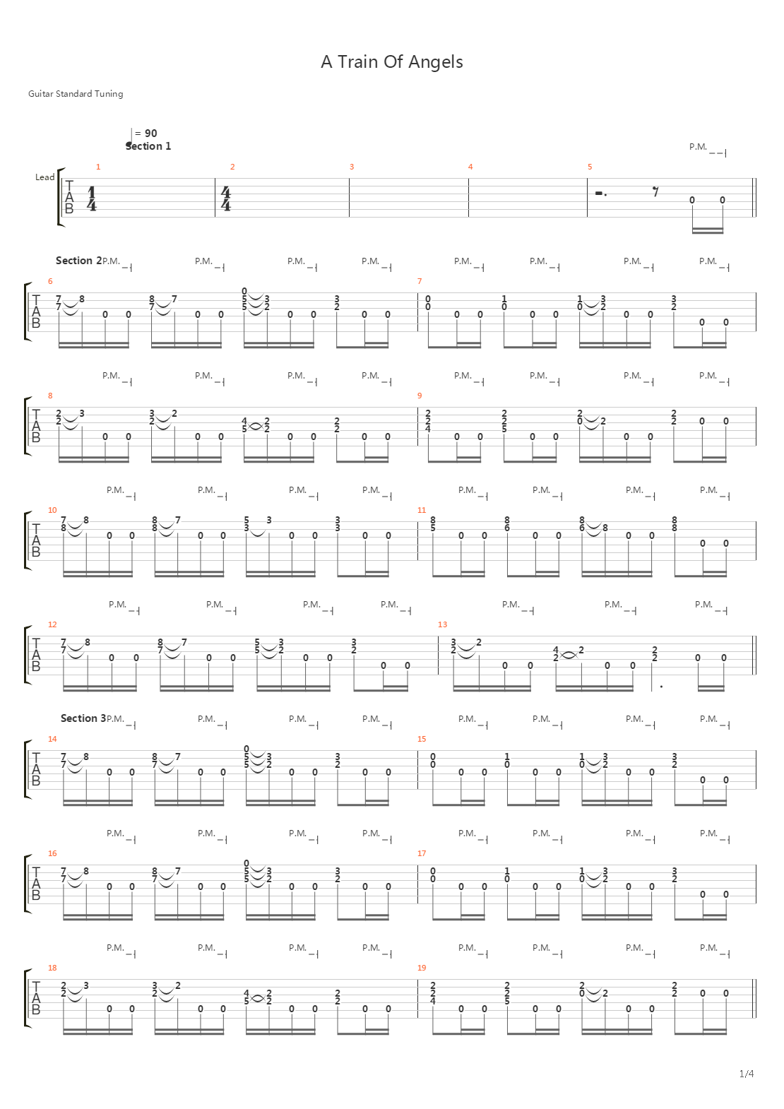 A Train Of Angels吉他谱