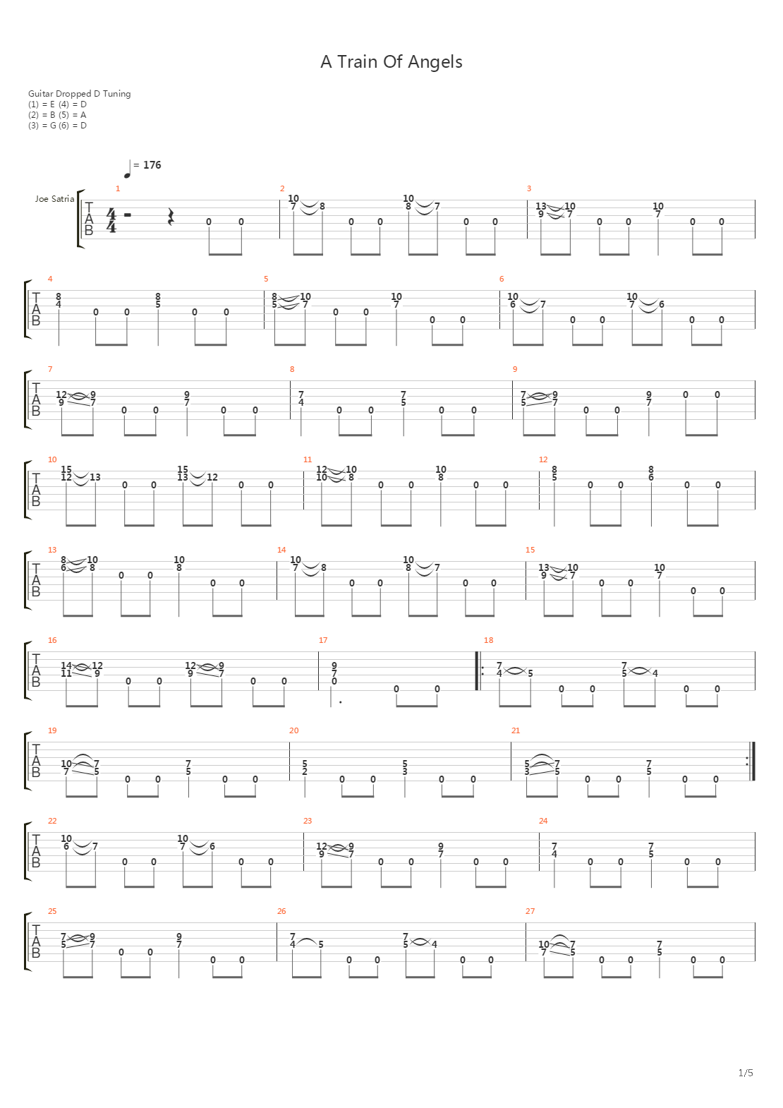 A Train Of Angels吉他谱