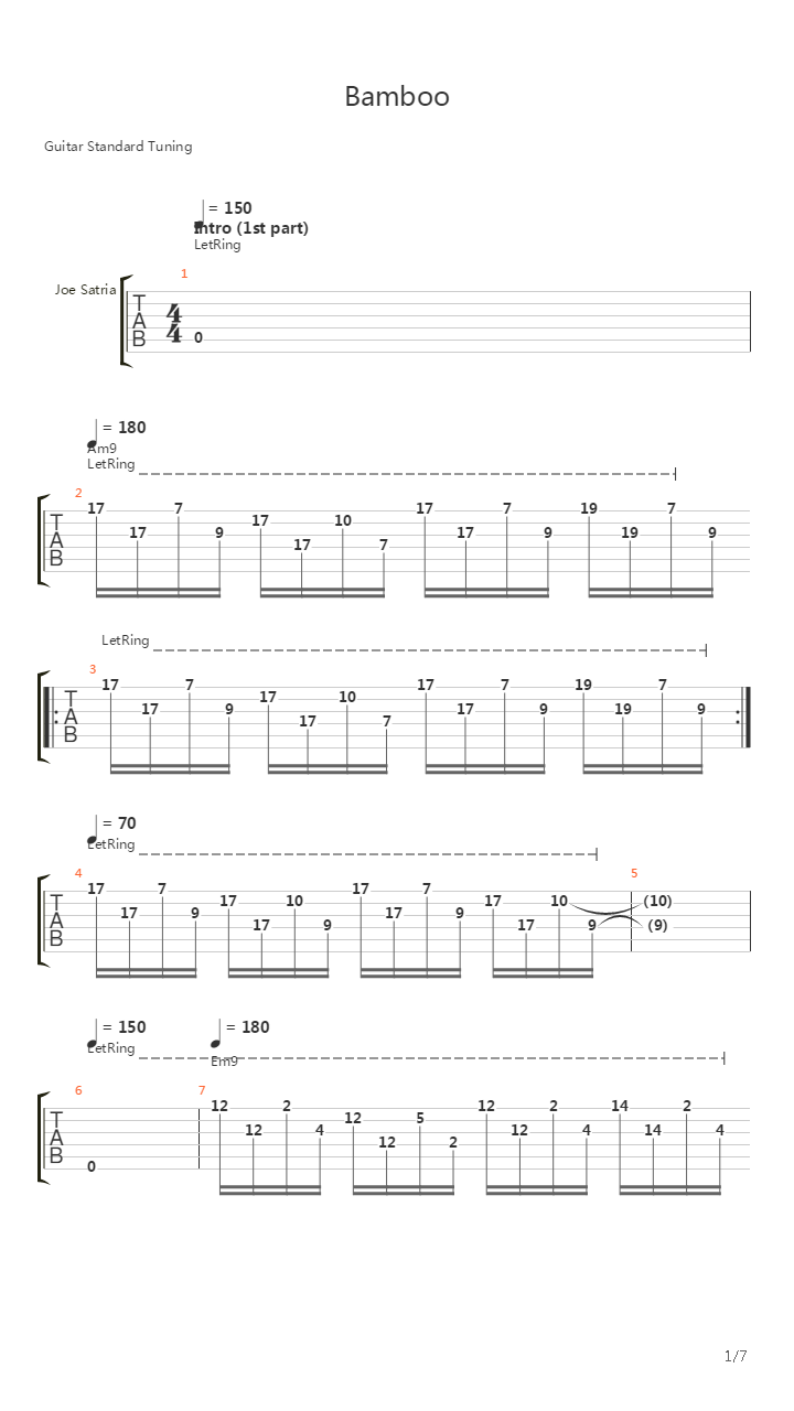 Bamboo吉他谱