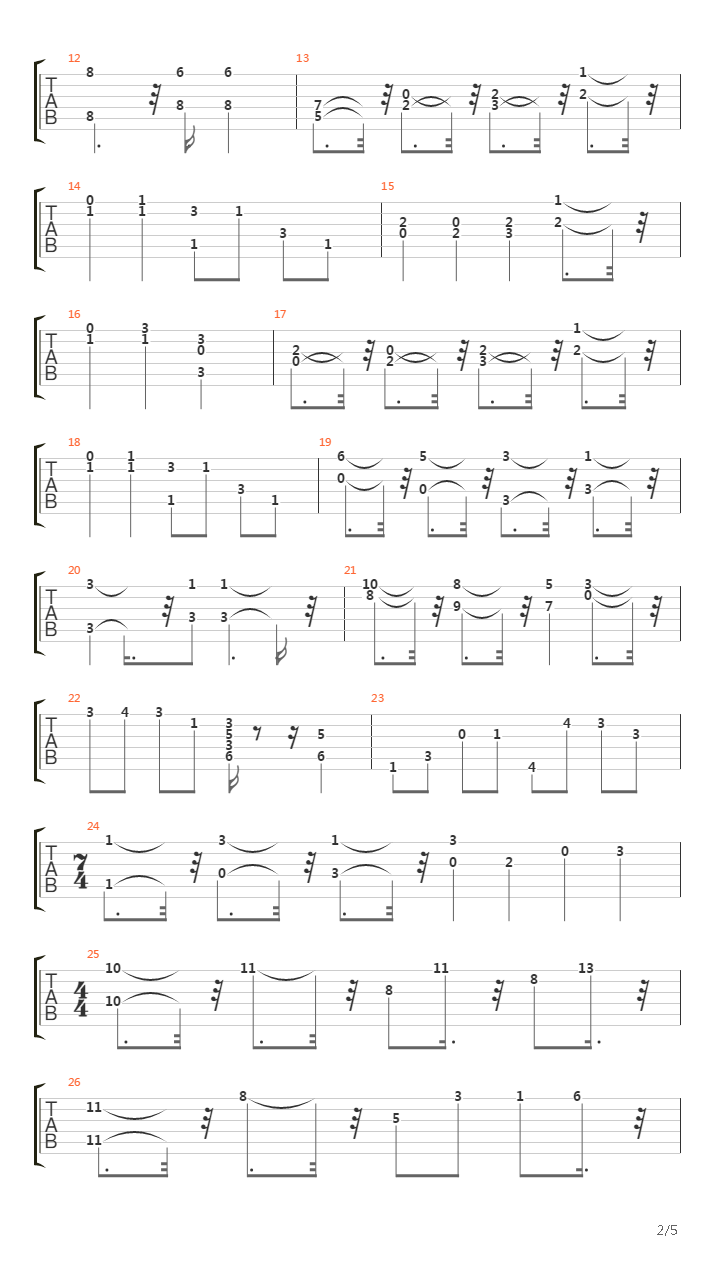 Baroque吉他谱