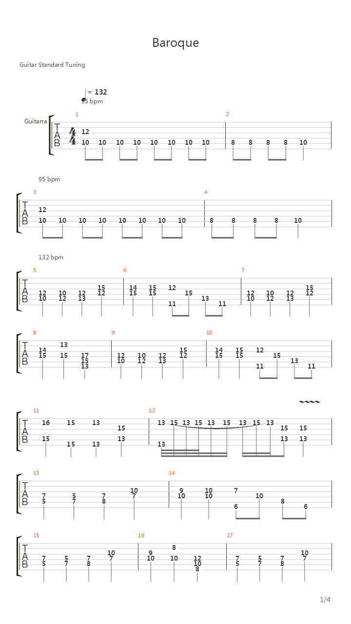 Baroque吉他谱