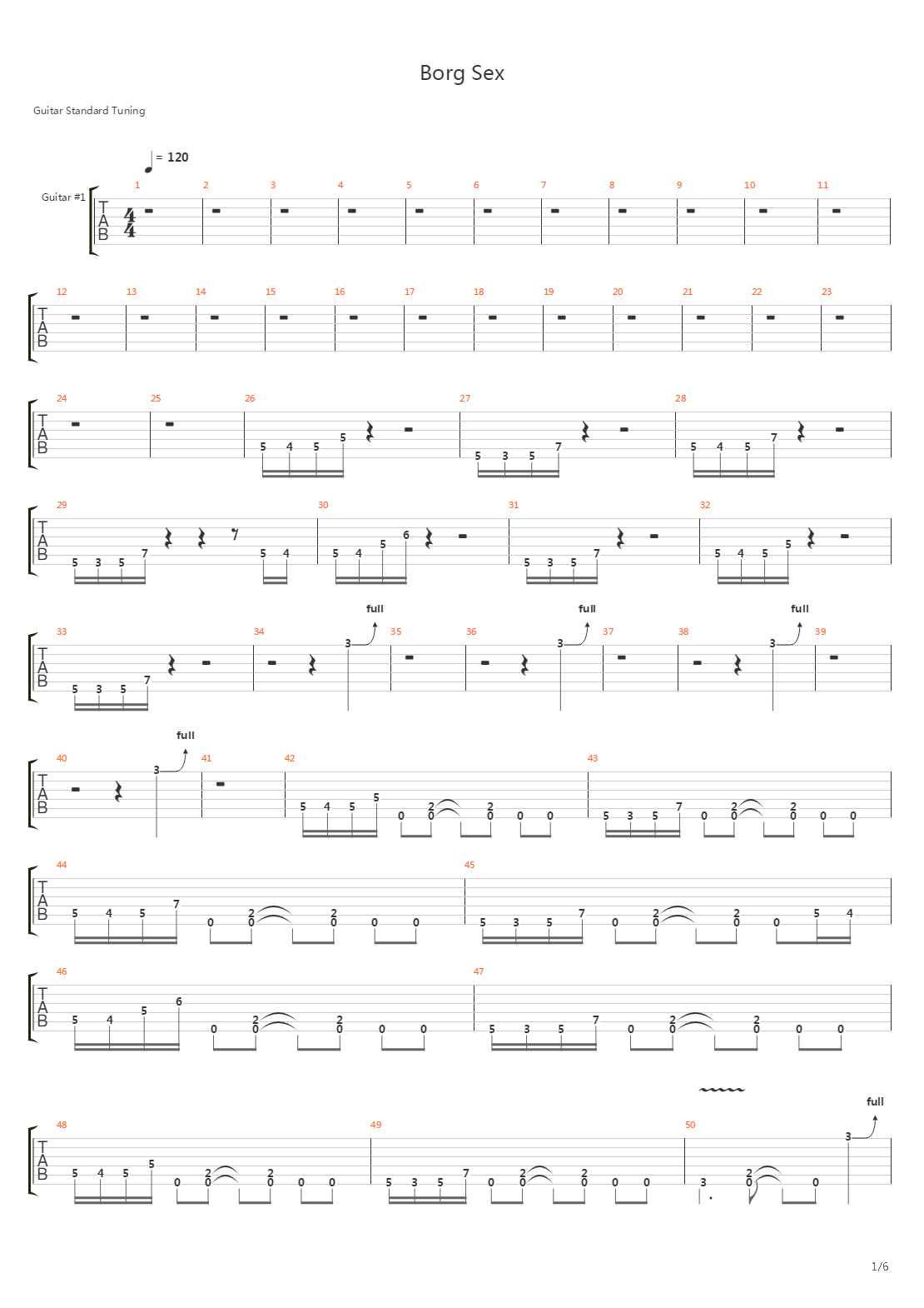 Borg Sex吉他谱