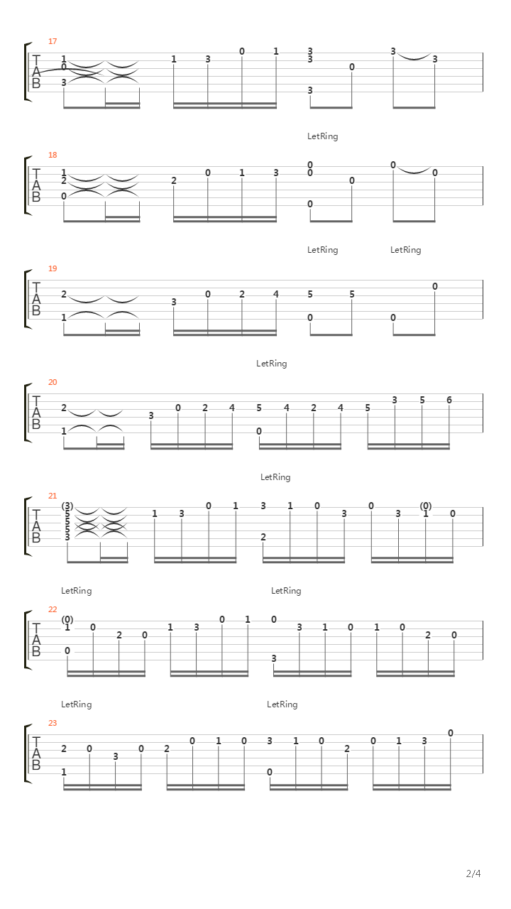 Canon In C吉他谱