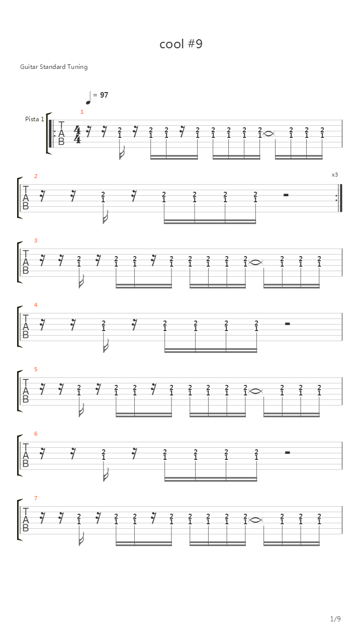 Cool 9吉他谱