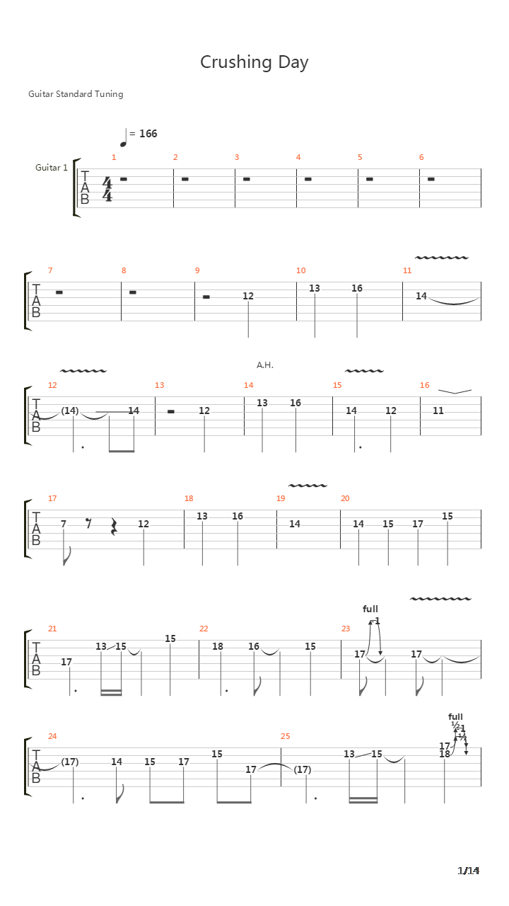 Crushing Day吉他谱