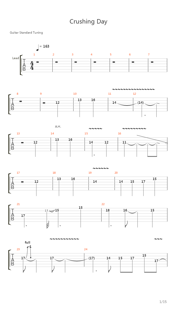 Crushing Day吉他谱
