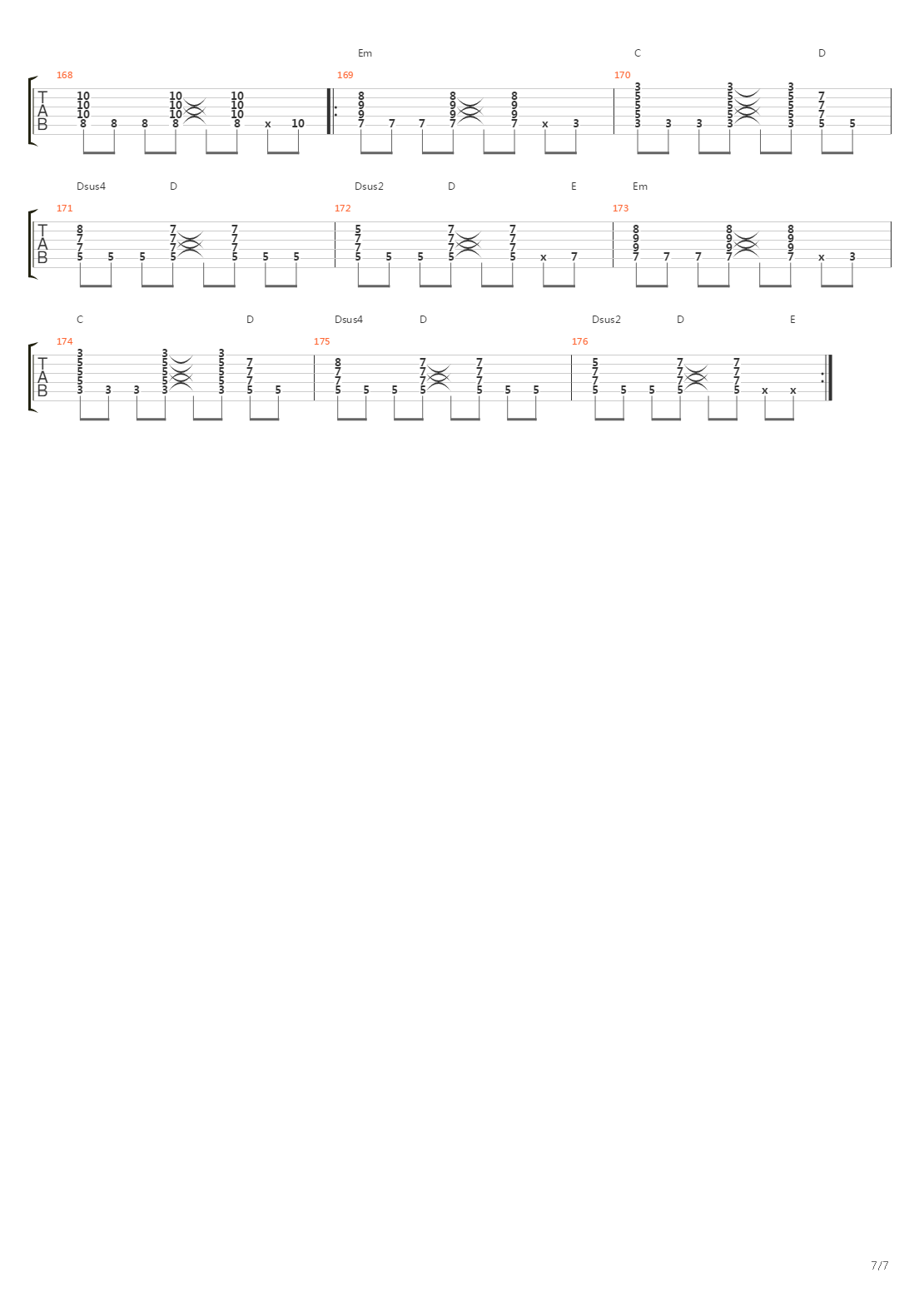 Crushing Day吉他谱