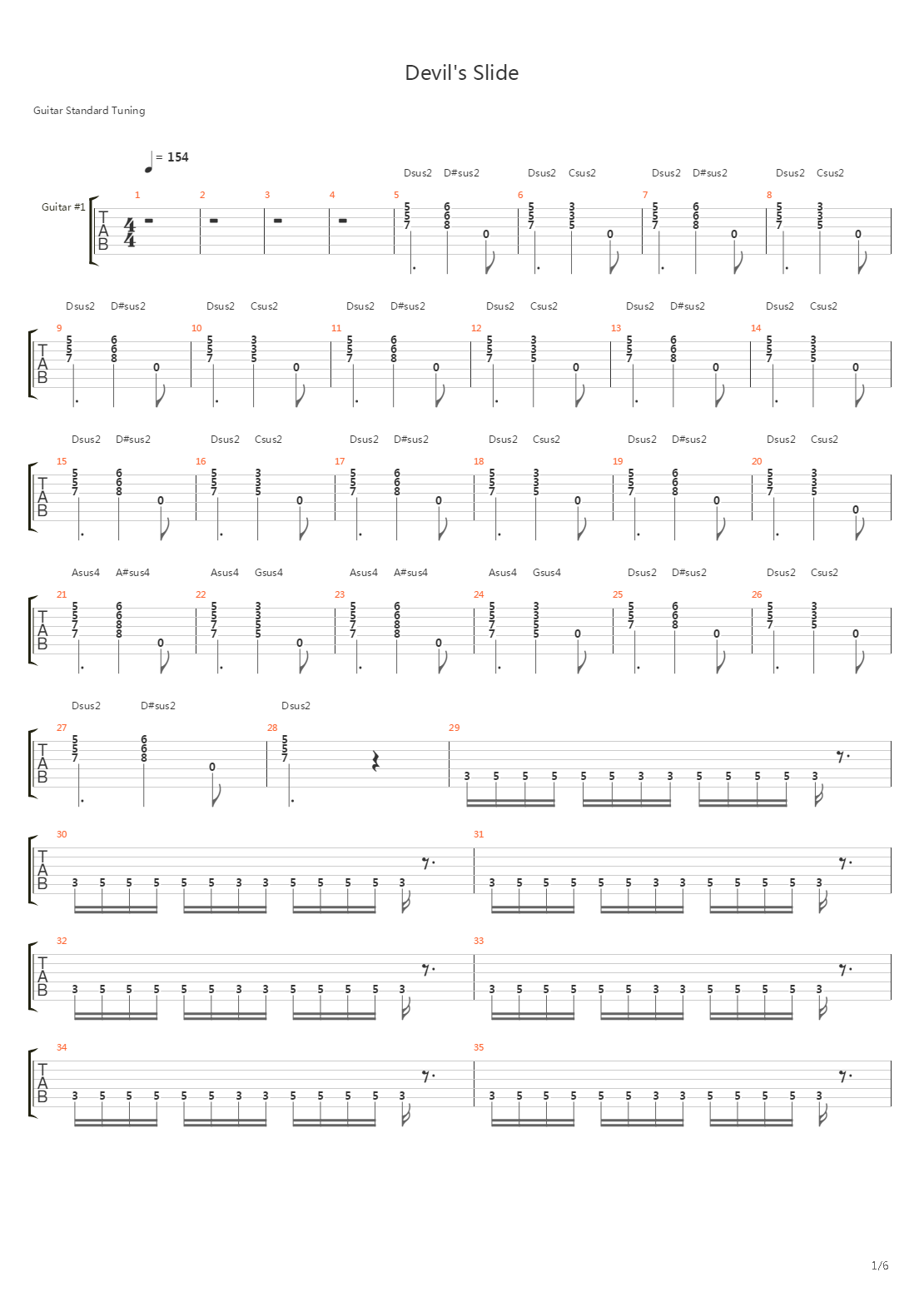 Devils Slide吉他谱
