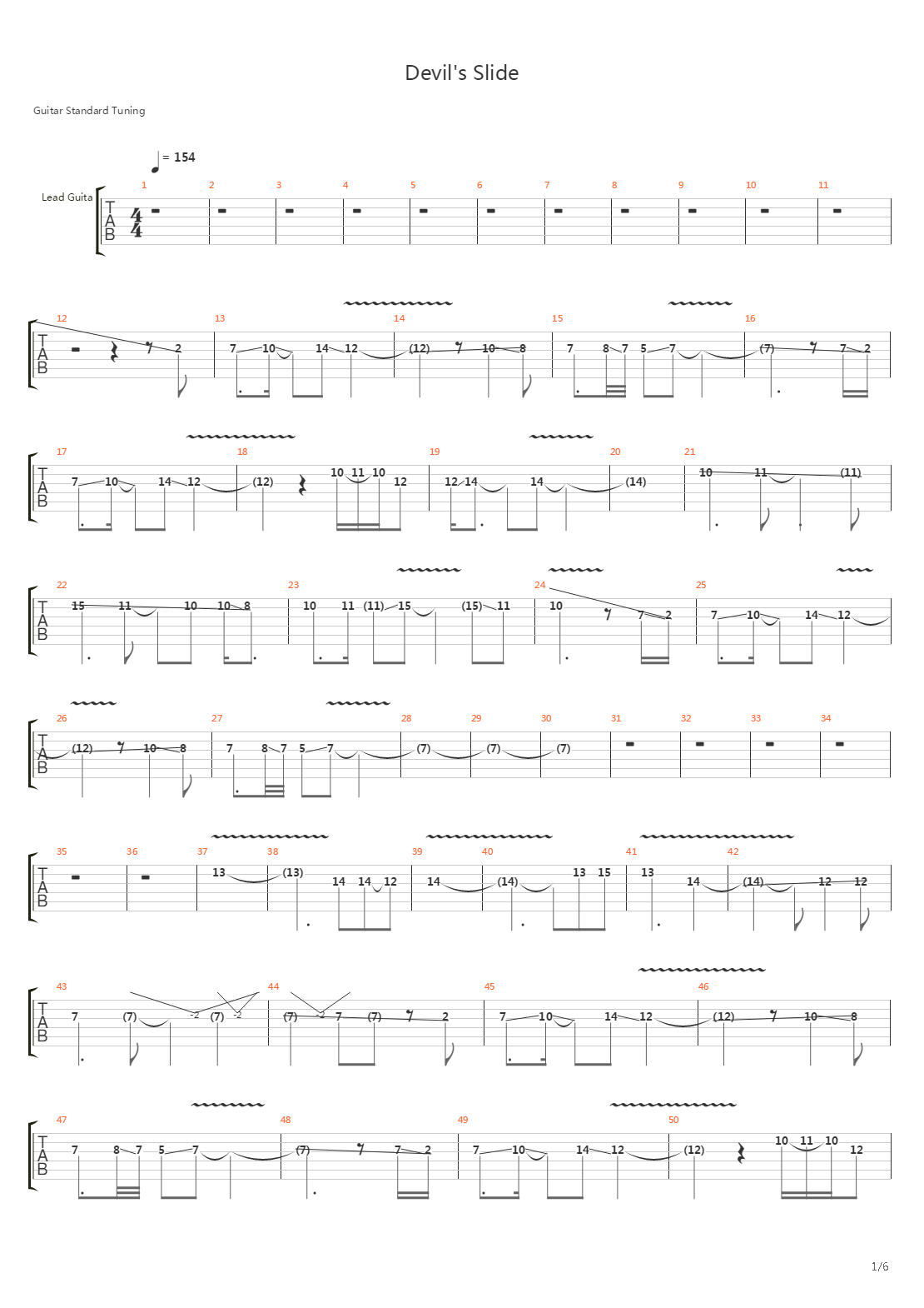 Devils Slide吉他谱