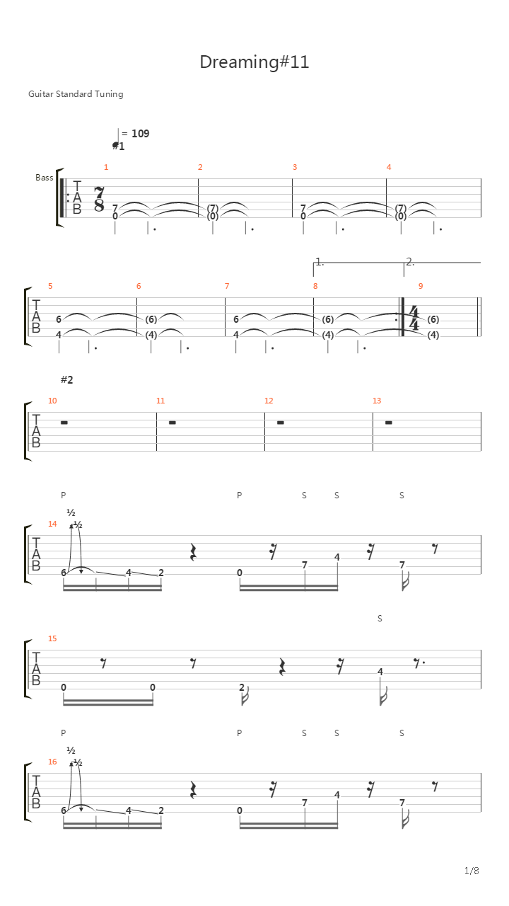 Dreaming11吉他谱