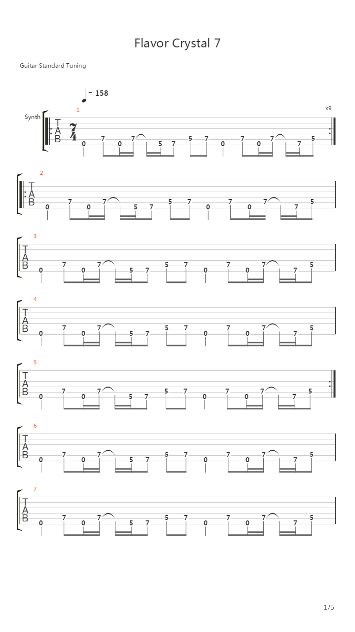 Flavor Crystal 7吉他谱