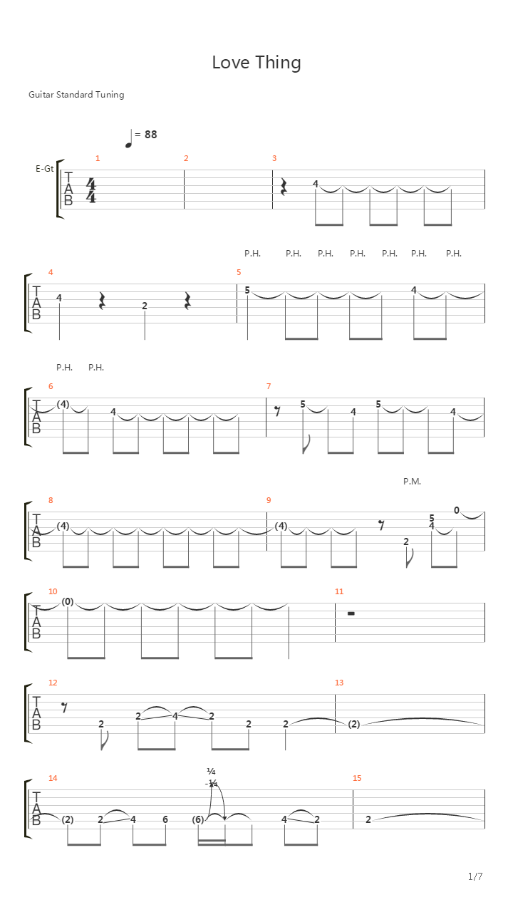 Love Thing吉他谱