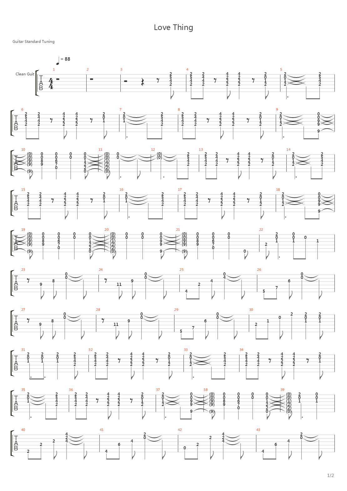 Love Thing吉他谱