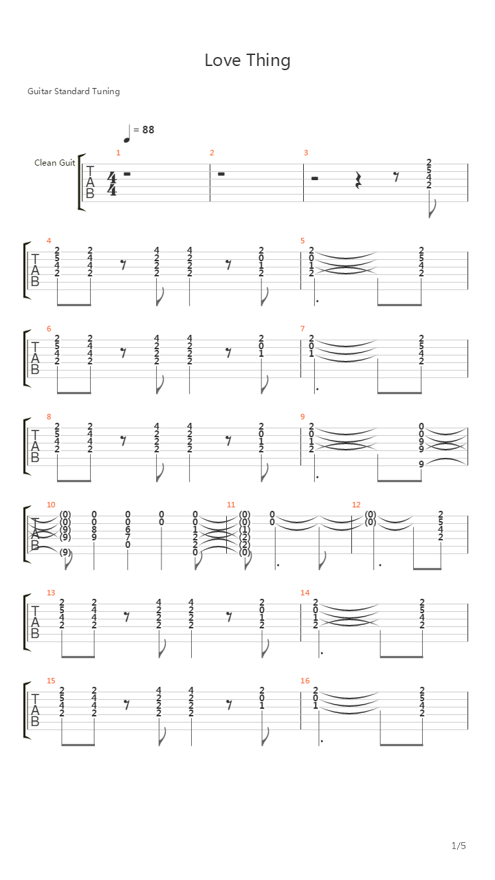 Love Thing吉他谱