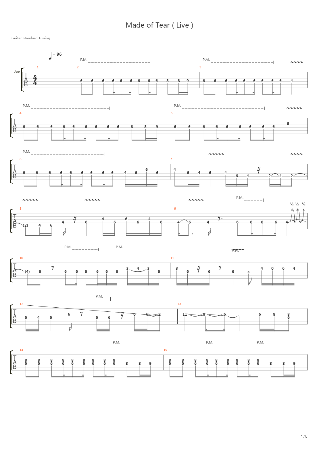 Made Of Tear吉他谱