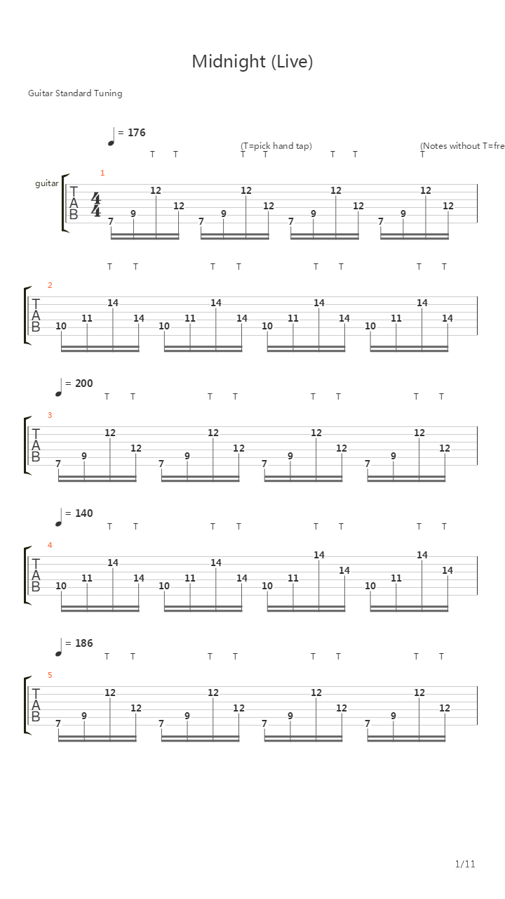Midnight吉他谱