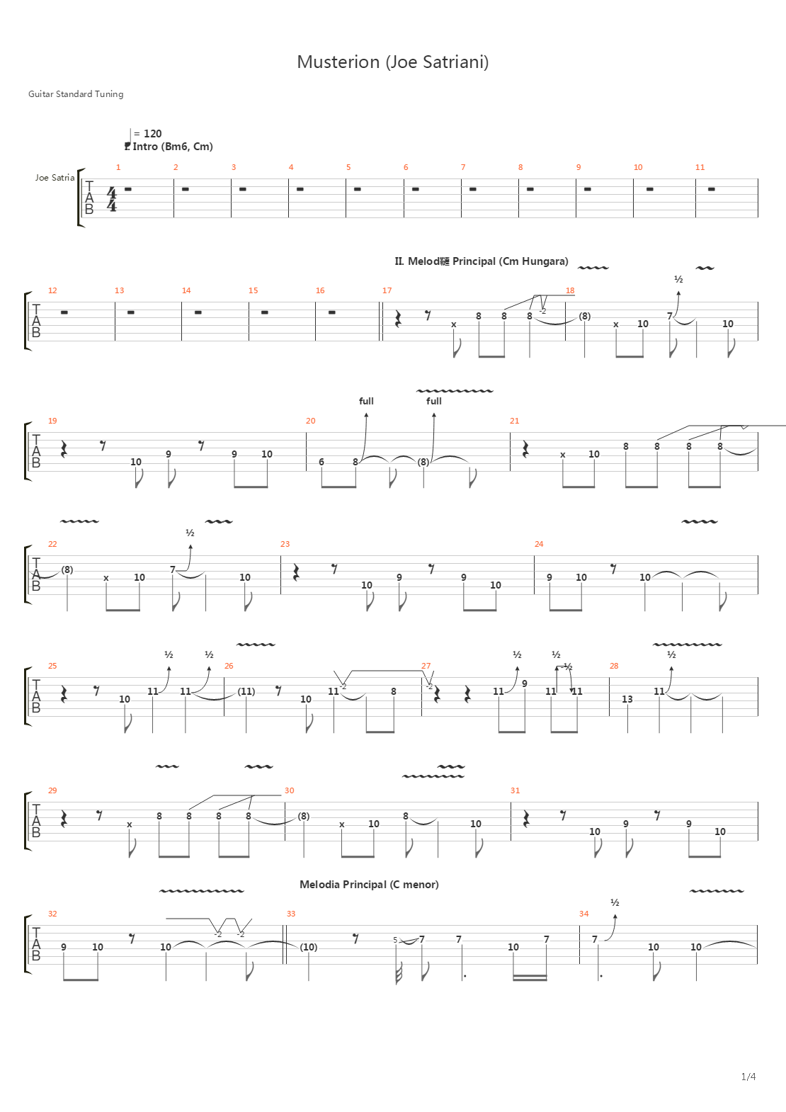 Musterion吉他谱