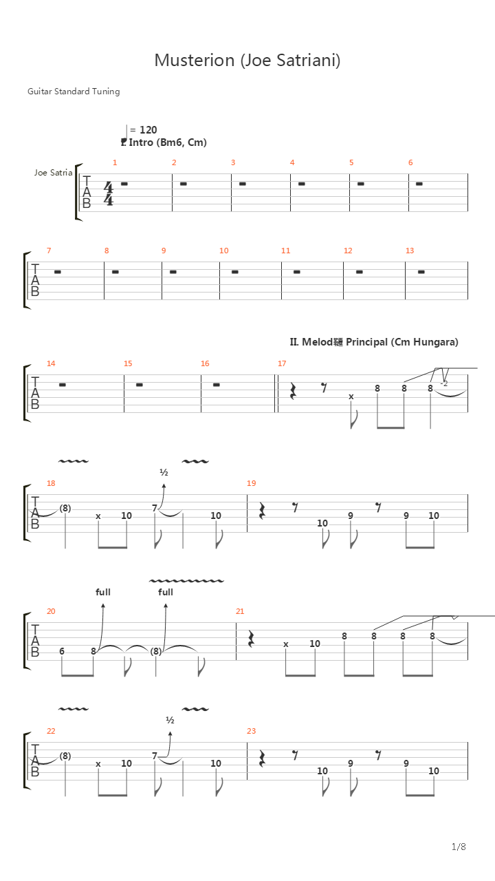 Musterion吉他谱