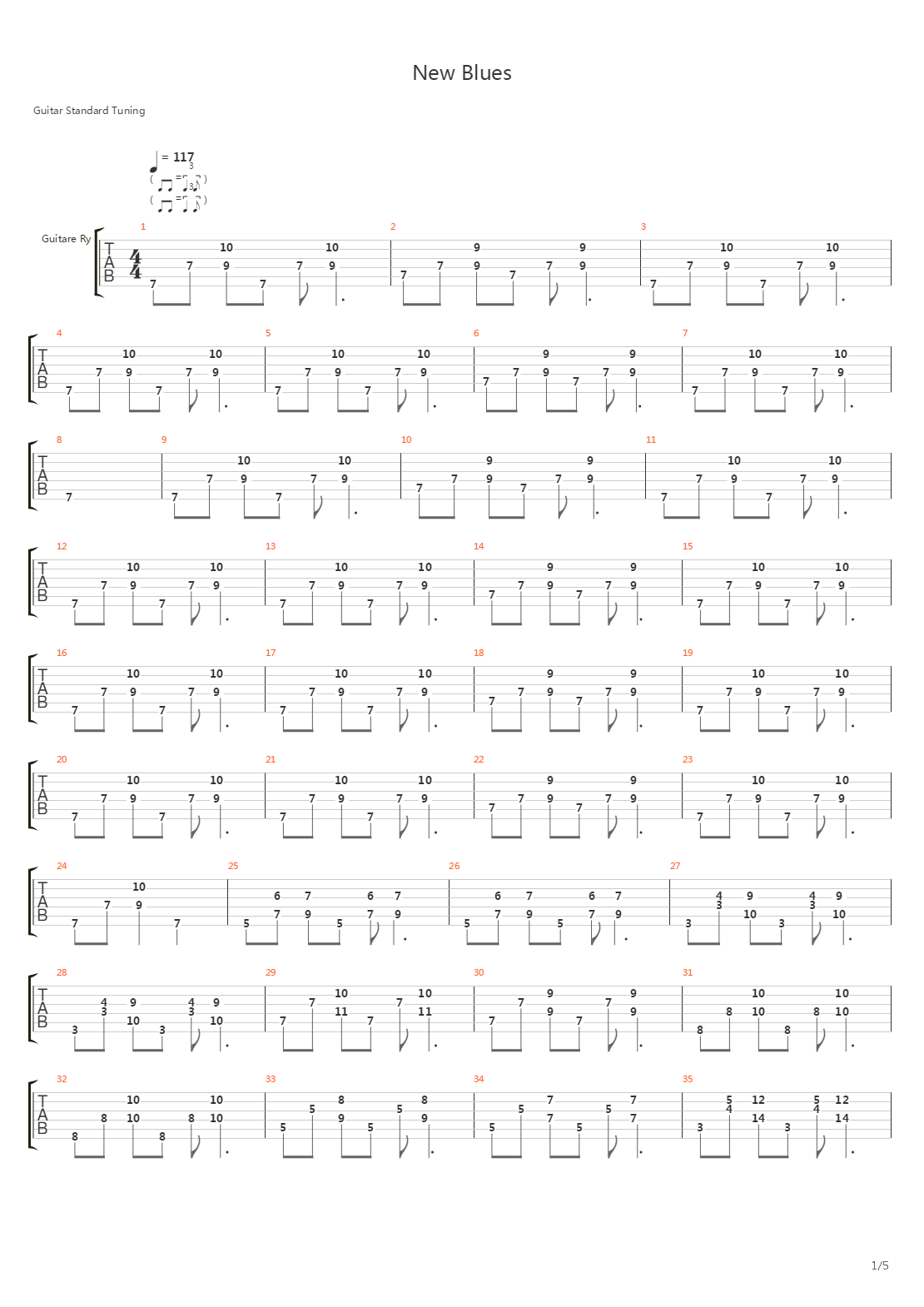 New Blues吉他谱