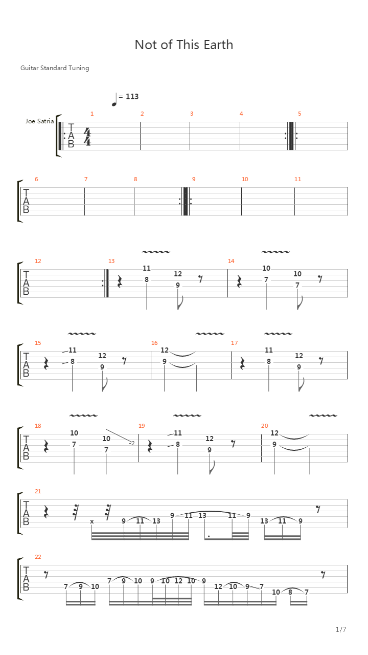 Not Of This Earth吉他谱