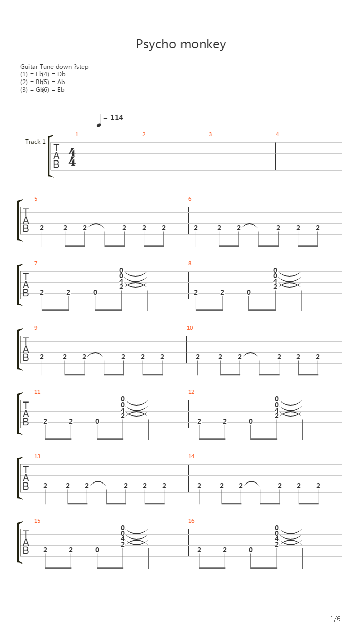 Psycho Monkey吉他谱