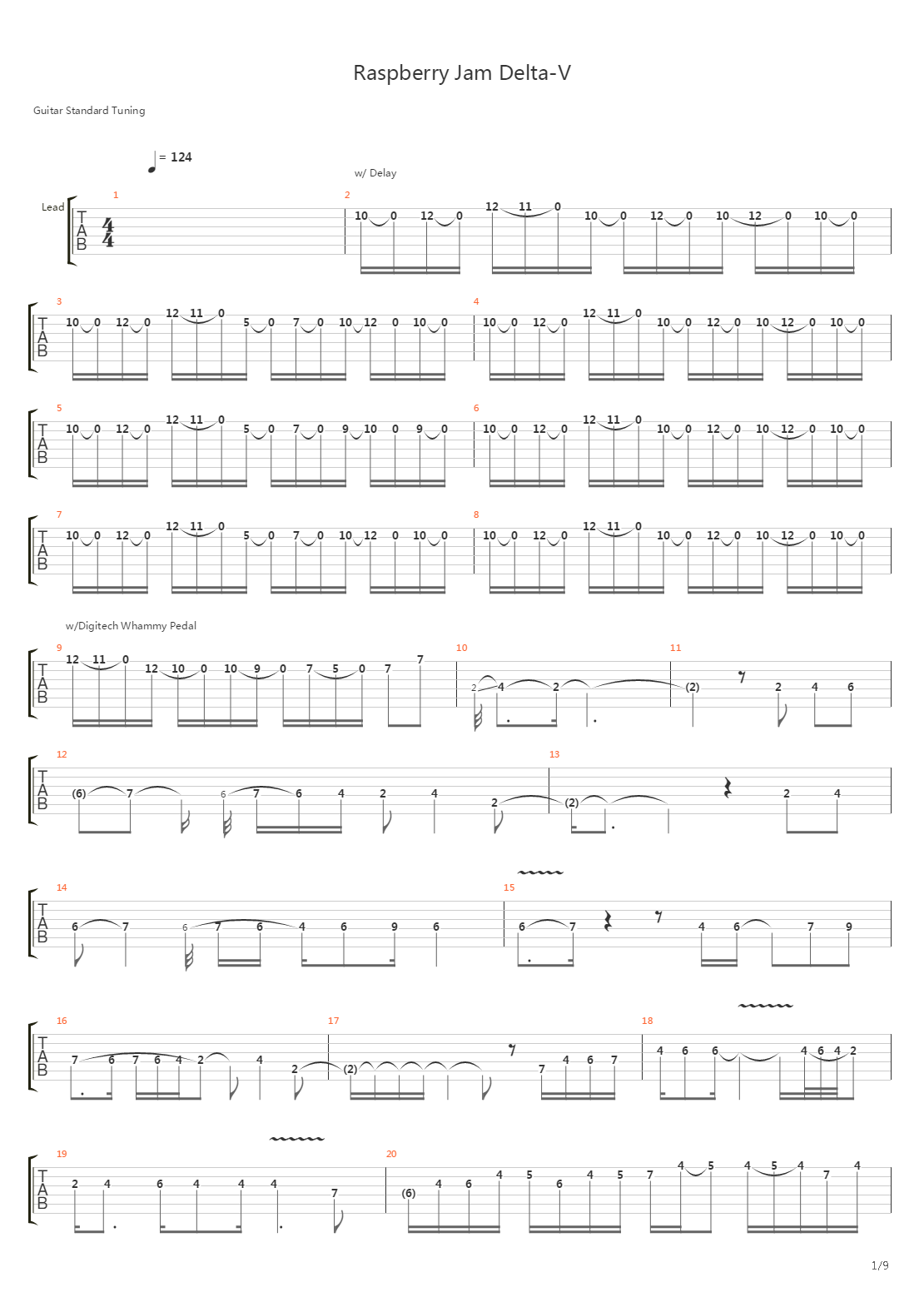 Raspberry Jam Delta-v吉他谱