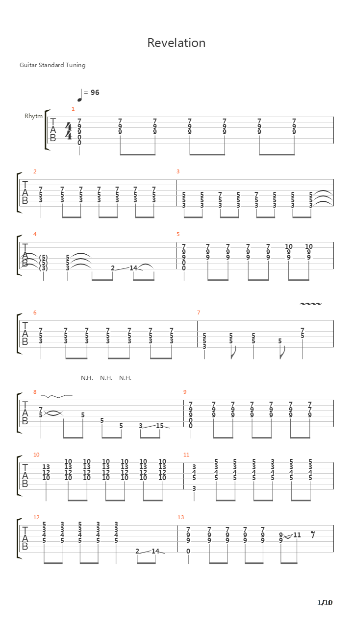 Revelation吉他谱