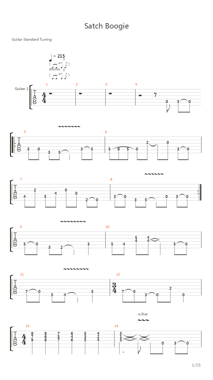 Satch Boogie吉他谱