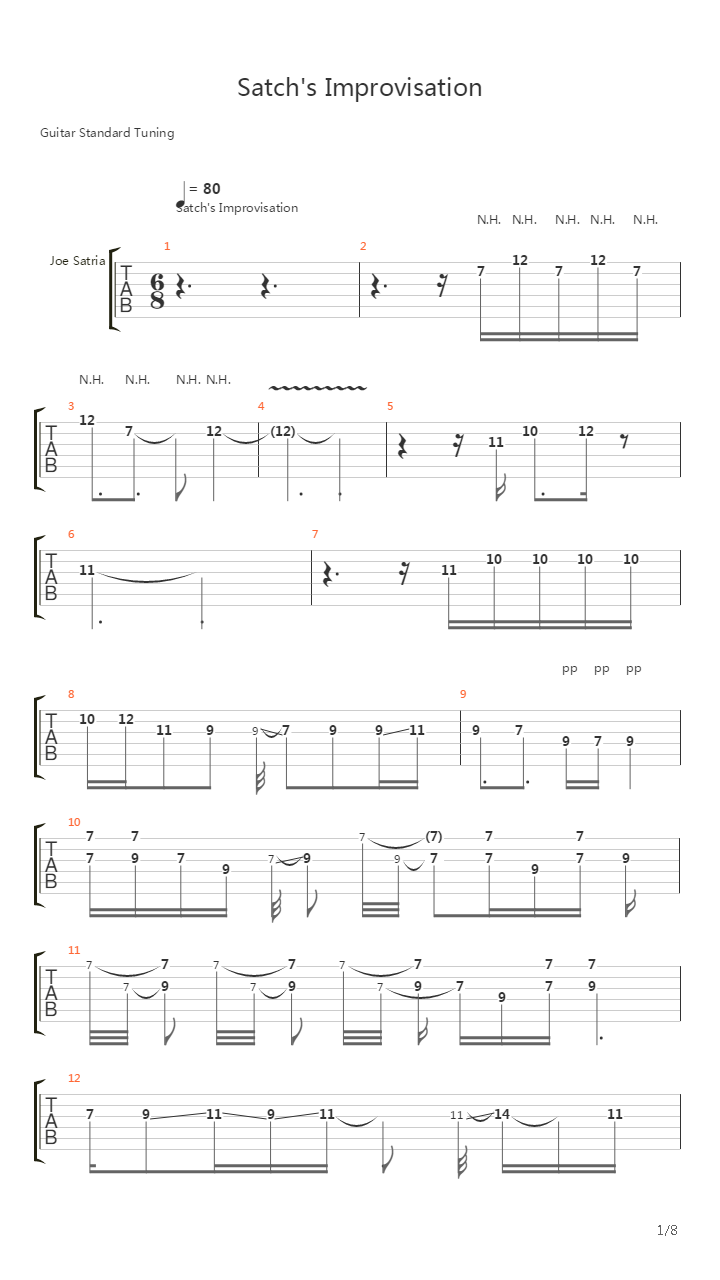 Satchs Improvisation吉他谱