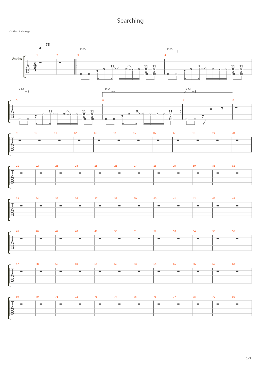 Searching吉他谱