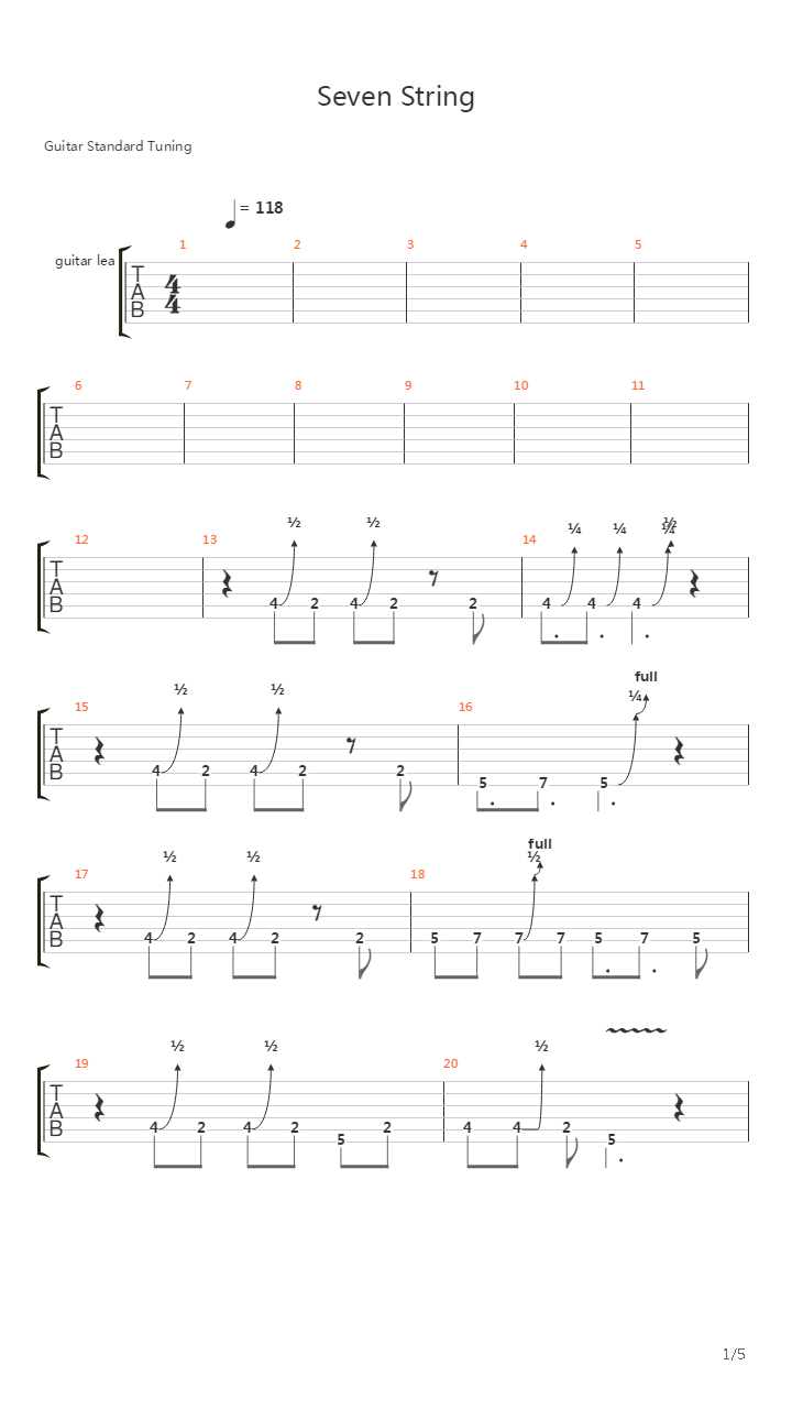 Seven String吉他谱